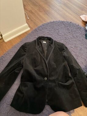 J. Crew Black Velvet Blazer Jacket